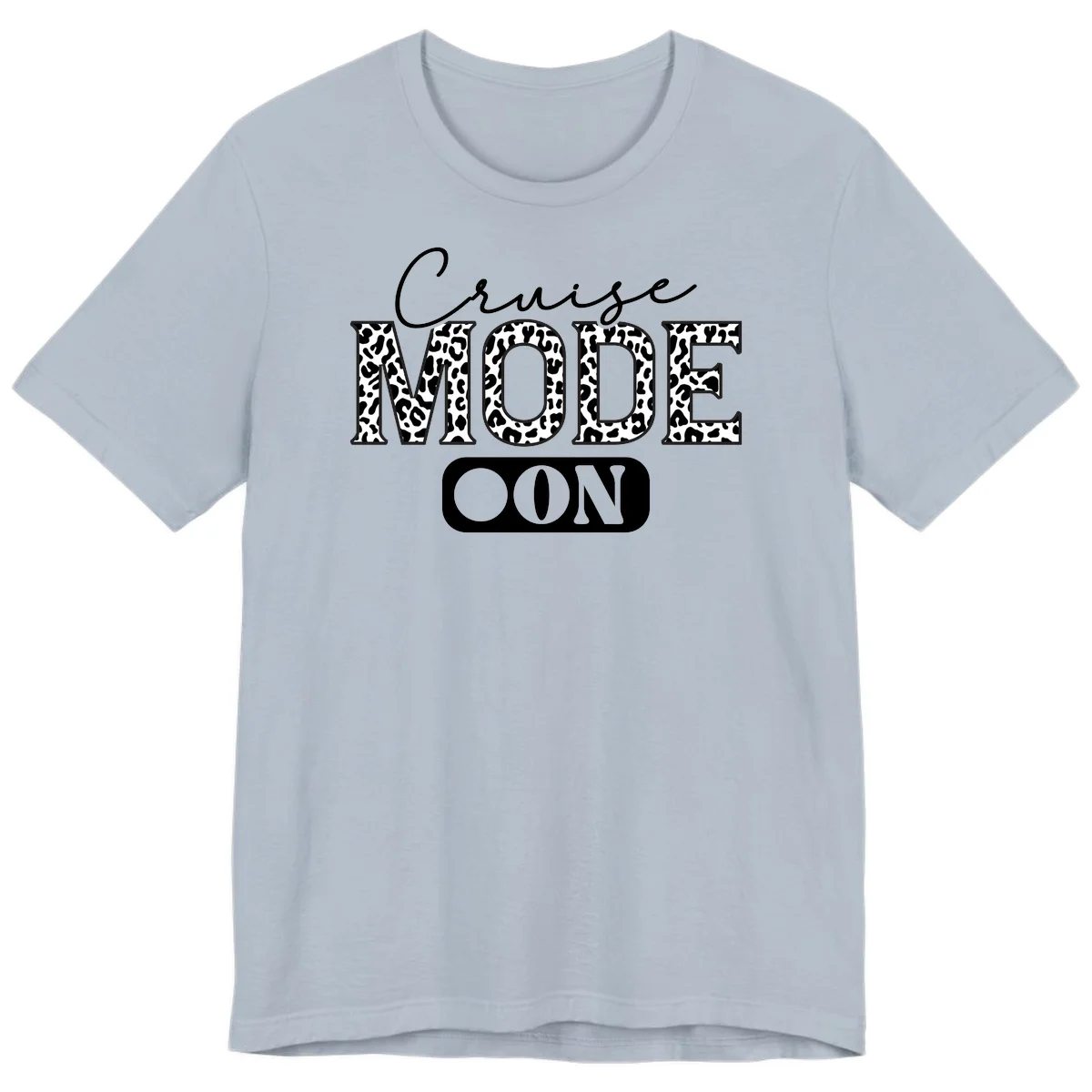 Cruise Mood Leopard Print Premium T-Shirt in Light Blue