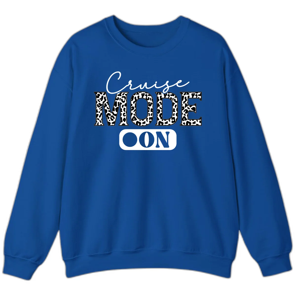 Cruise Mood Leopard Print Sweatshirt in Royal
