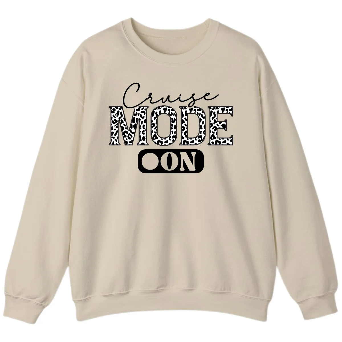Cruise Mood Leopard Print Sweatshirt in Sand