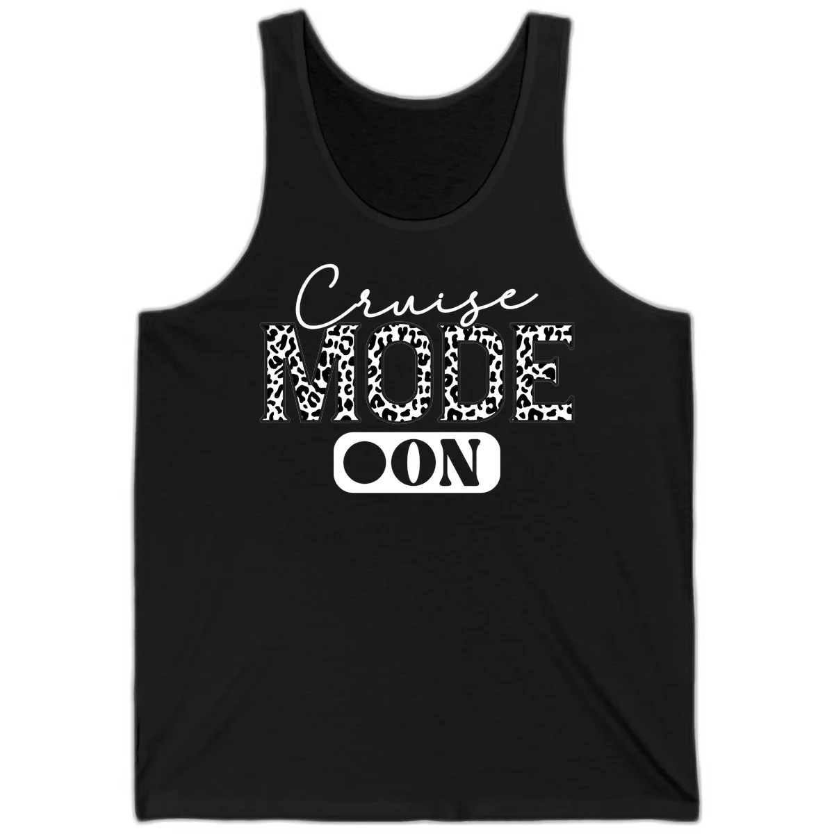 Cruise Mood Leopard Print Tank Top in Black