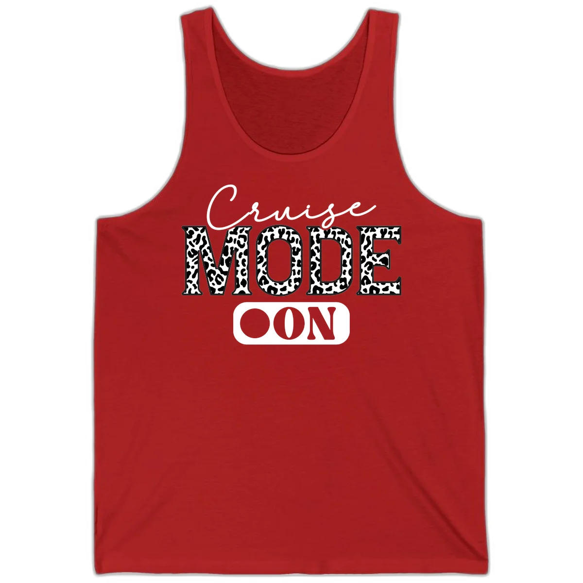 Cruise Mood Leopard Print Tank Top in Red