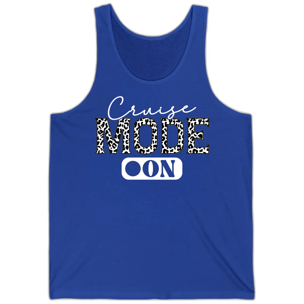 Cruise Mood Leopard Print Tank Top in True Royal