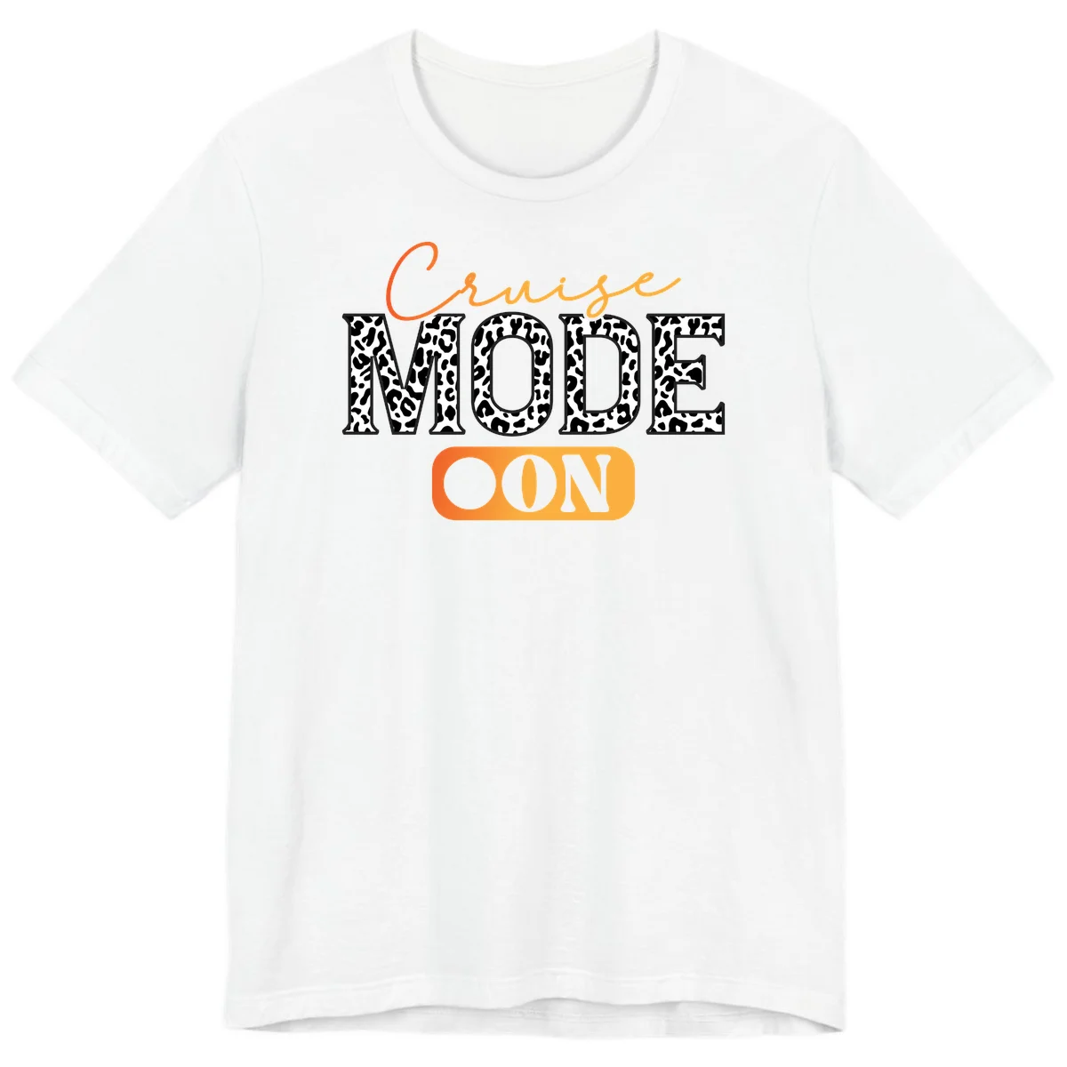 Cruise Mode Leopard Print Premium T-Shirt in White