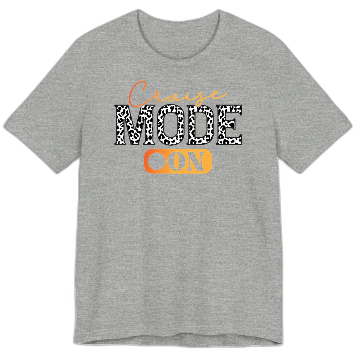 Cruise Mode Leopard Print Premium T-Shirt in Athletic Heather