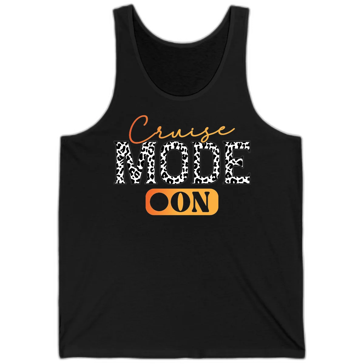 Cruise Mode Leopard Print Tank Top in Black