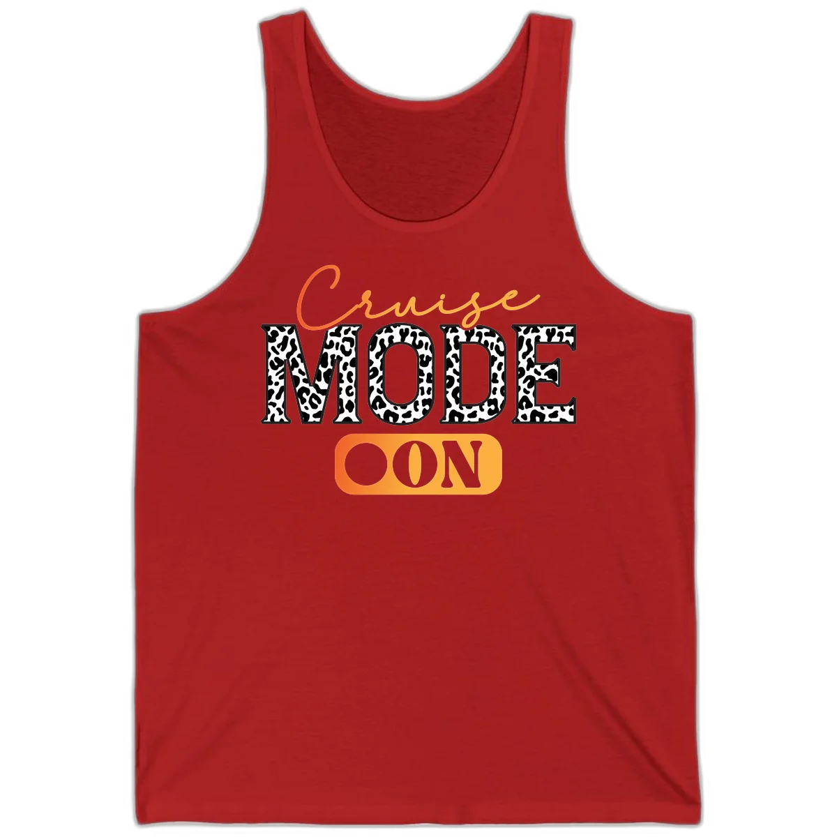Cruise Mode Leopard Print Tank Top in Red