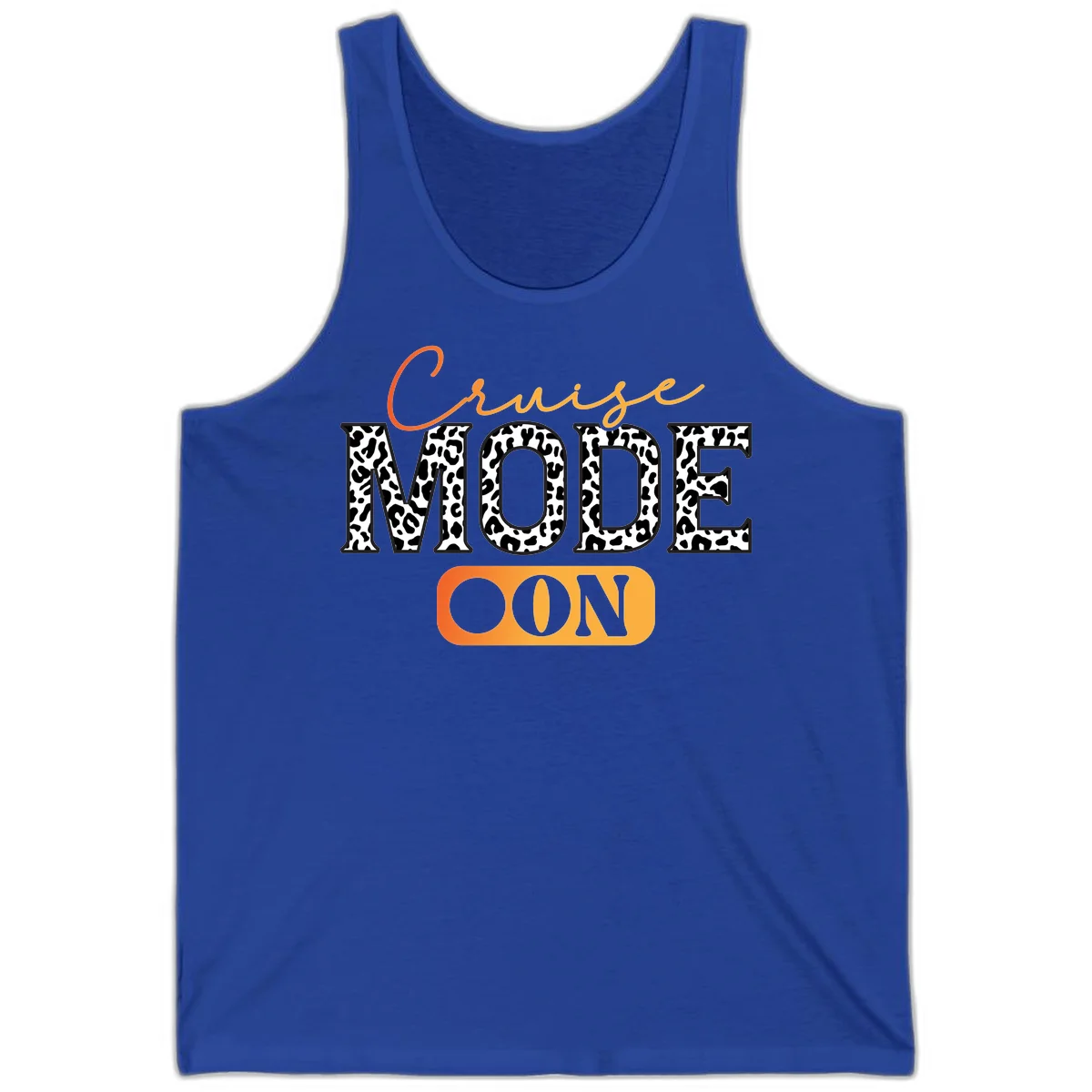 Cruise Mode Leopard Print Tank Top in True Royal
