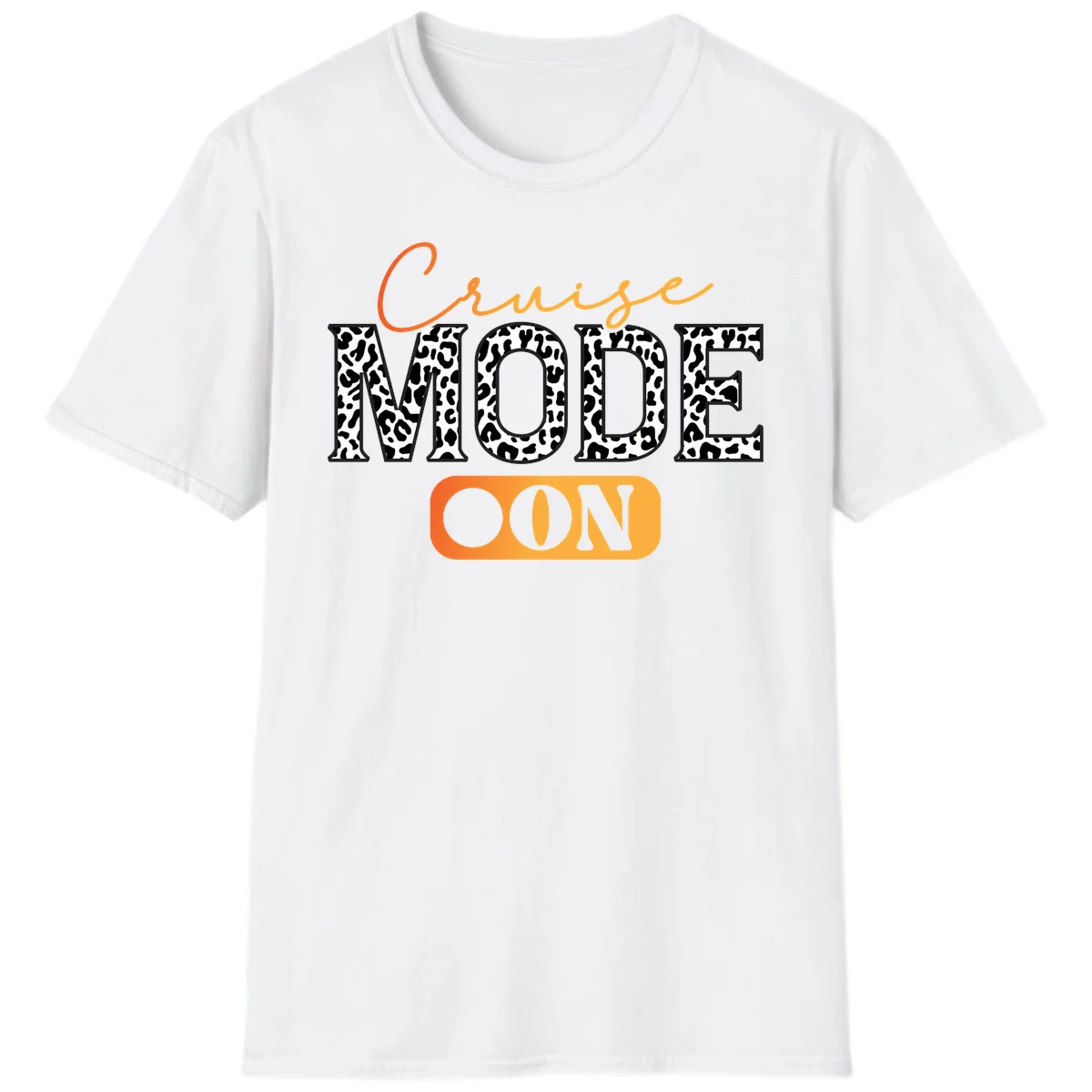 Cruise Mode Leopard Print T-Shirt in White