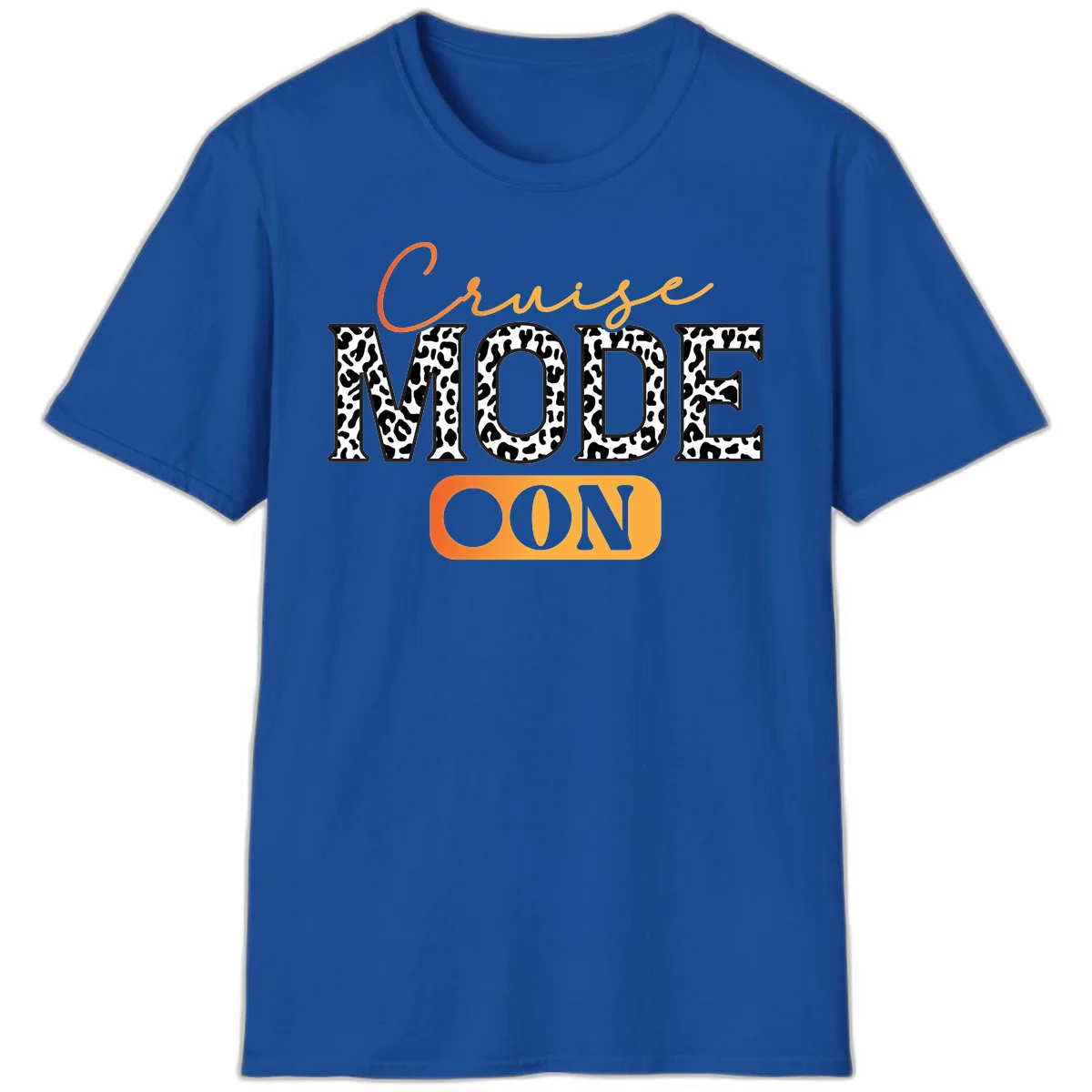 Cruise Mode Leopard Print T-Shirt in Royal