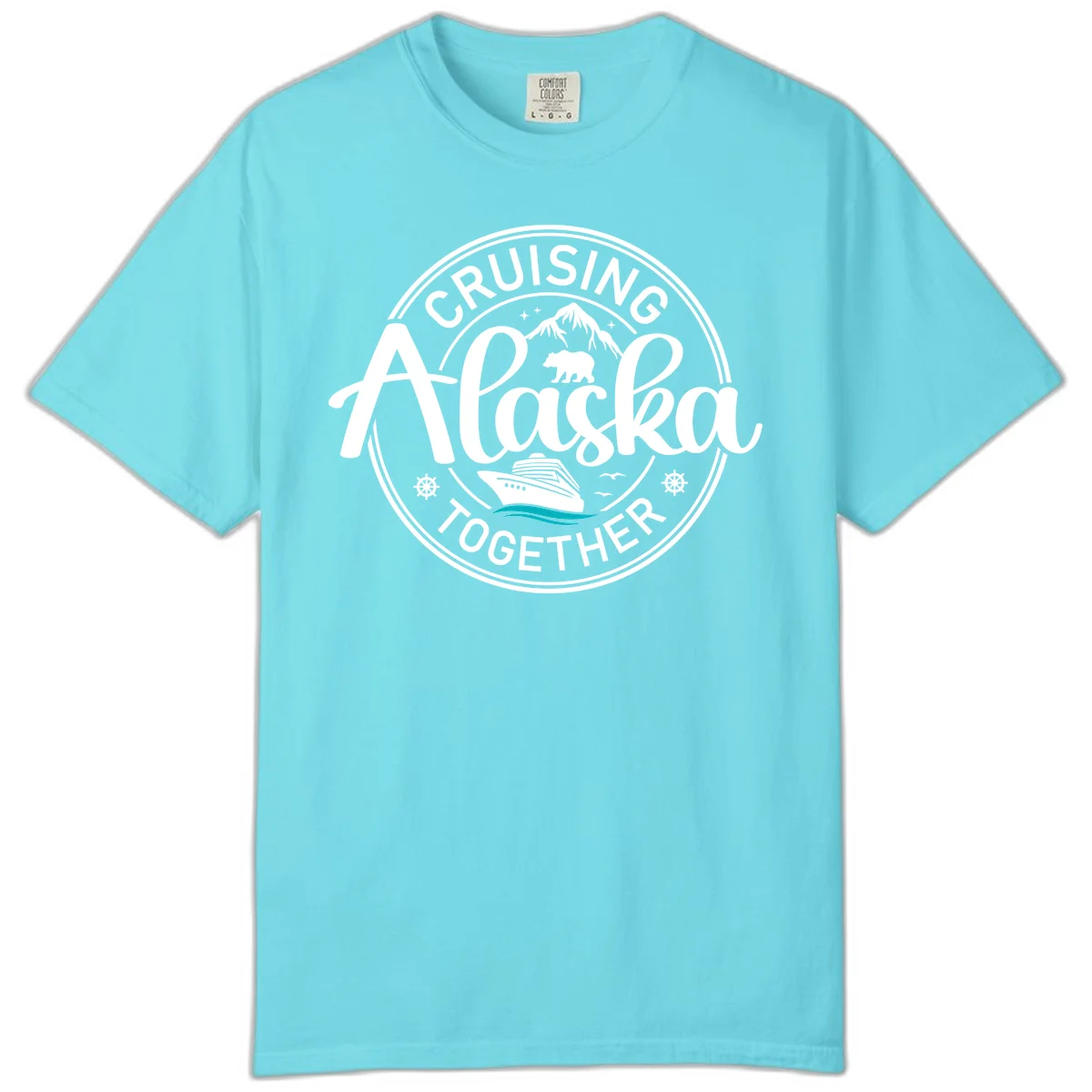 Cruising Alaska Together Comfort Color in Lagoon Blue