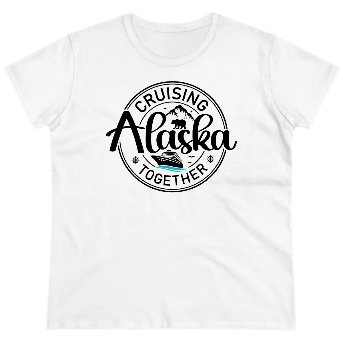 Cruising Alaska Together Ladies Tee in White