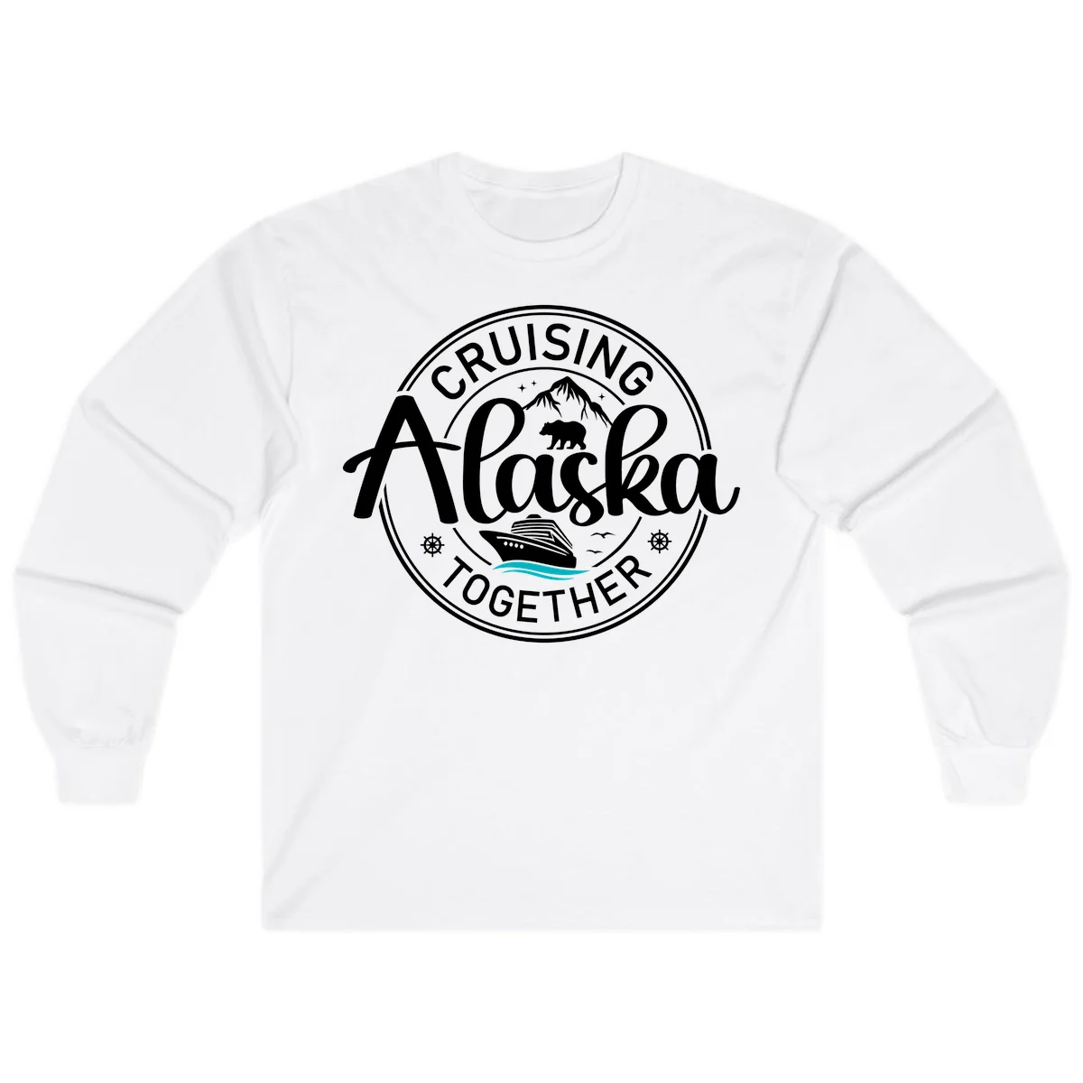 Cruising Alaska Together Long Sleeve in White