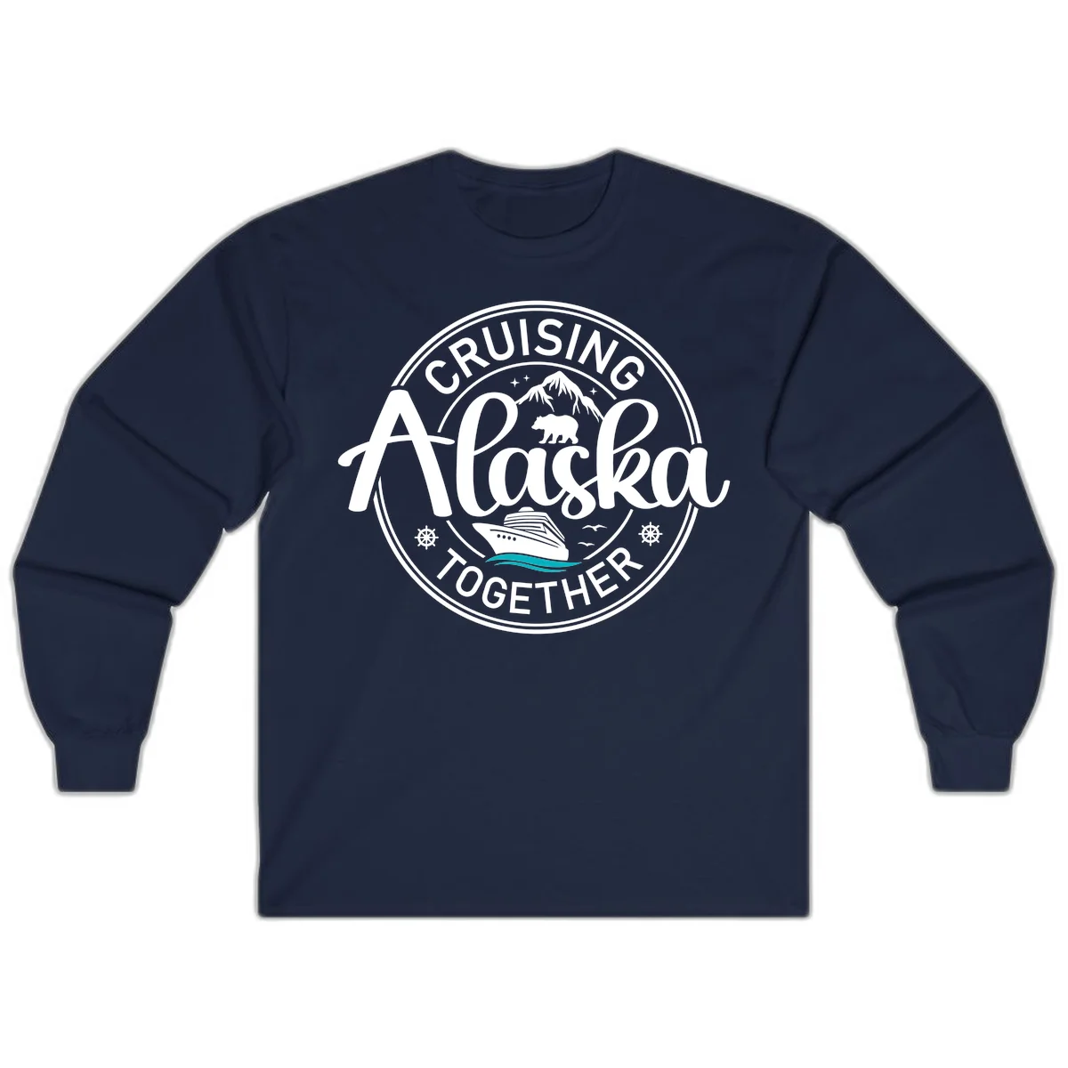 Cruising Alaska Together Long Sleeve in Navy