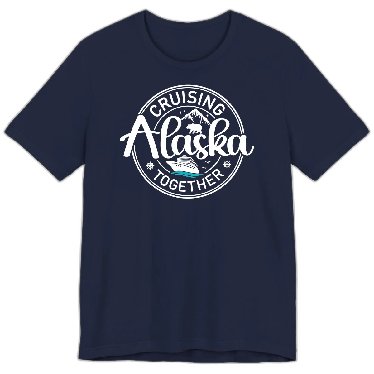 Cruising Alaska Together Premium T-Shirt in Navy