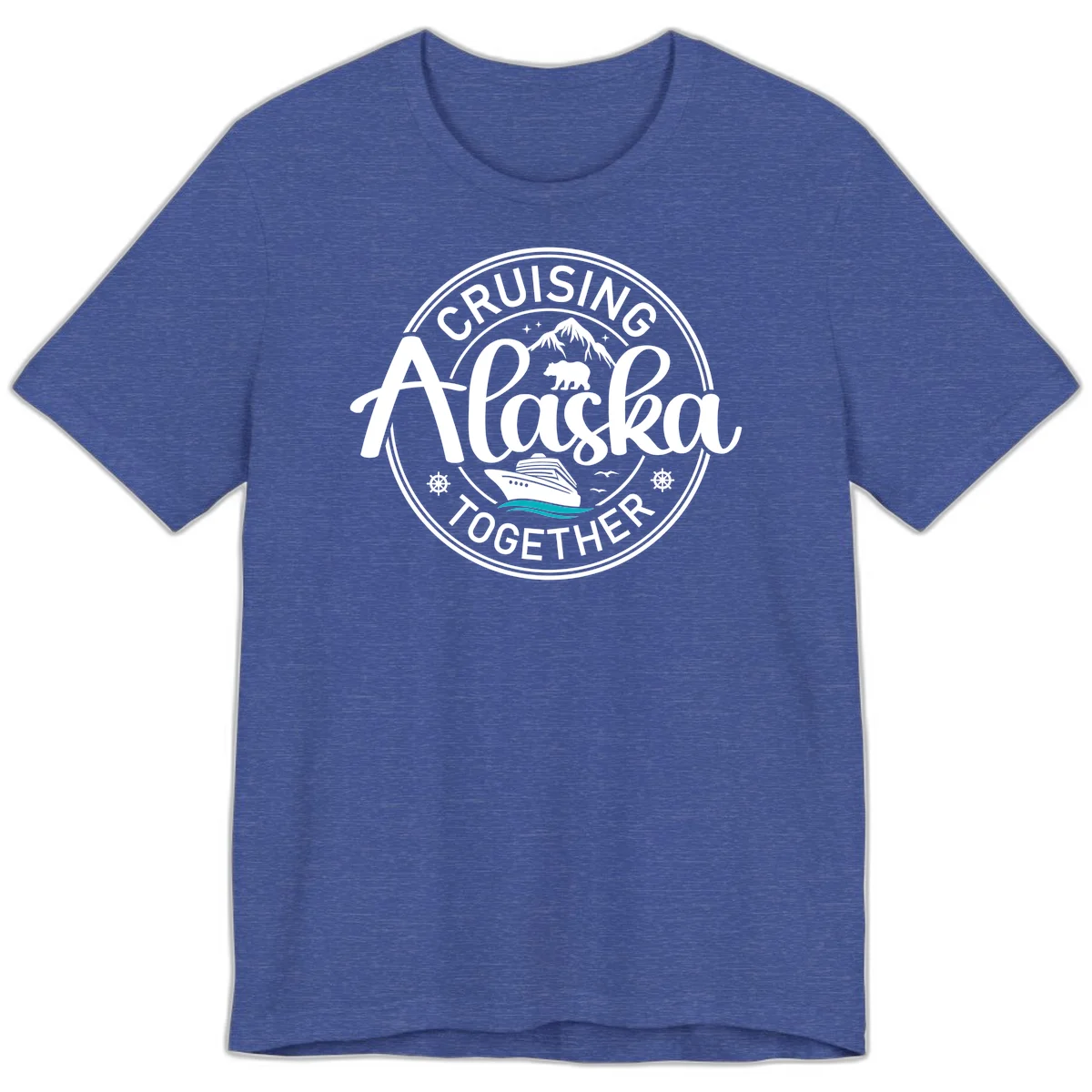 Cruising Alaska Together Premium T-Shirt in Heather True Royal