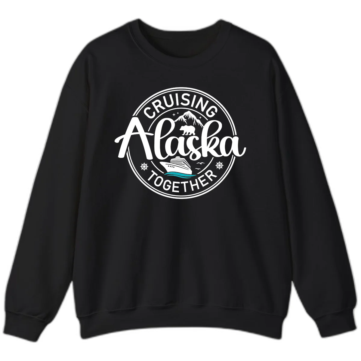Cruising Alaska Together Sweatshirt in Black