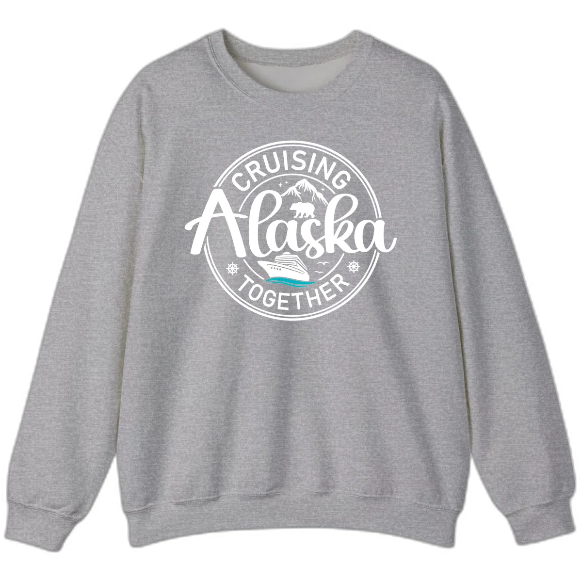 Cruising Alaska Together Sweatshirt in Sport Grey