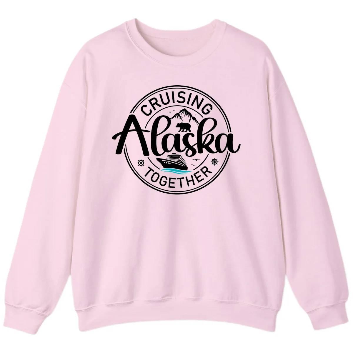 Cruising Alaska Together Sweatshirt in Light Pink
