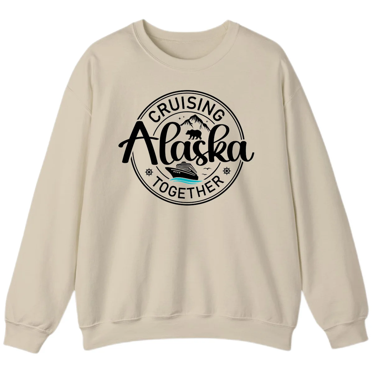 Cruising Alaska Together Sweatshirt in Sand