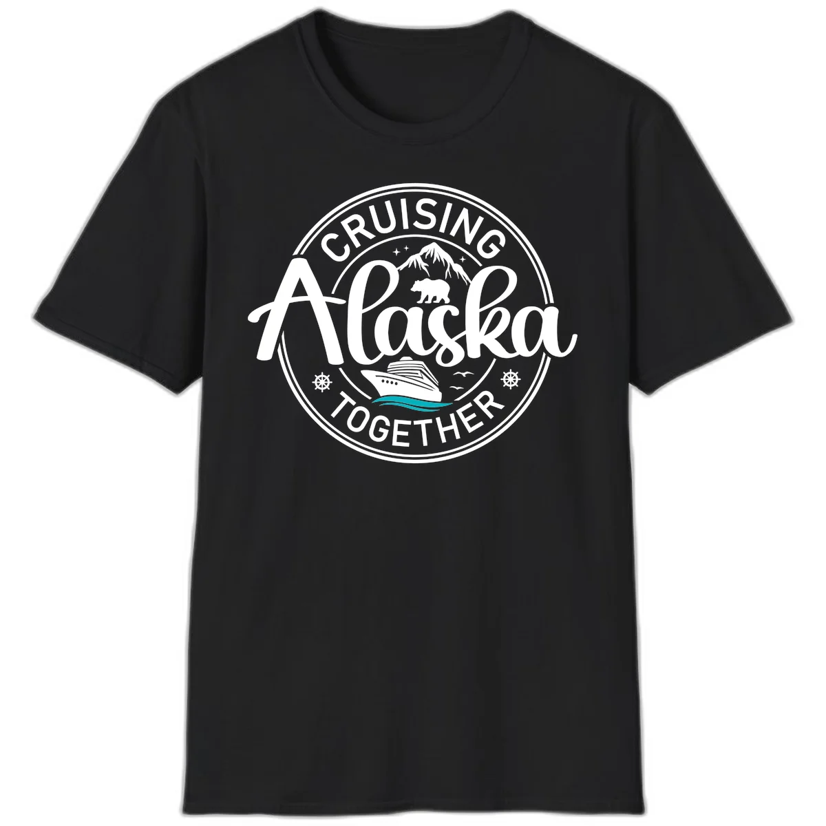 Cruising Alaska Together T-Shirt in Black