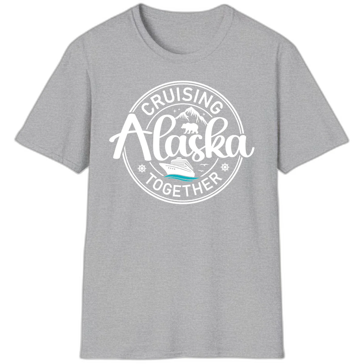 Cruising Alaska Together T-Shirt in Sport Grey