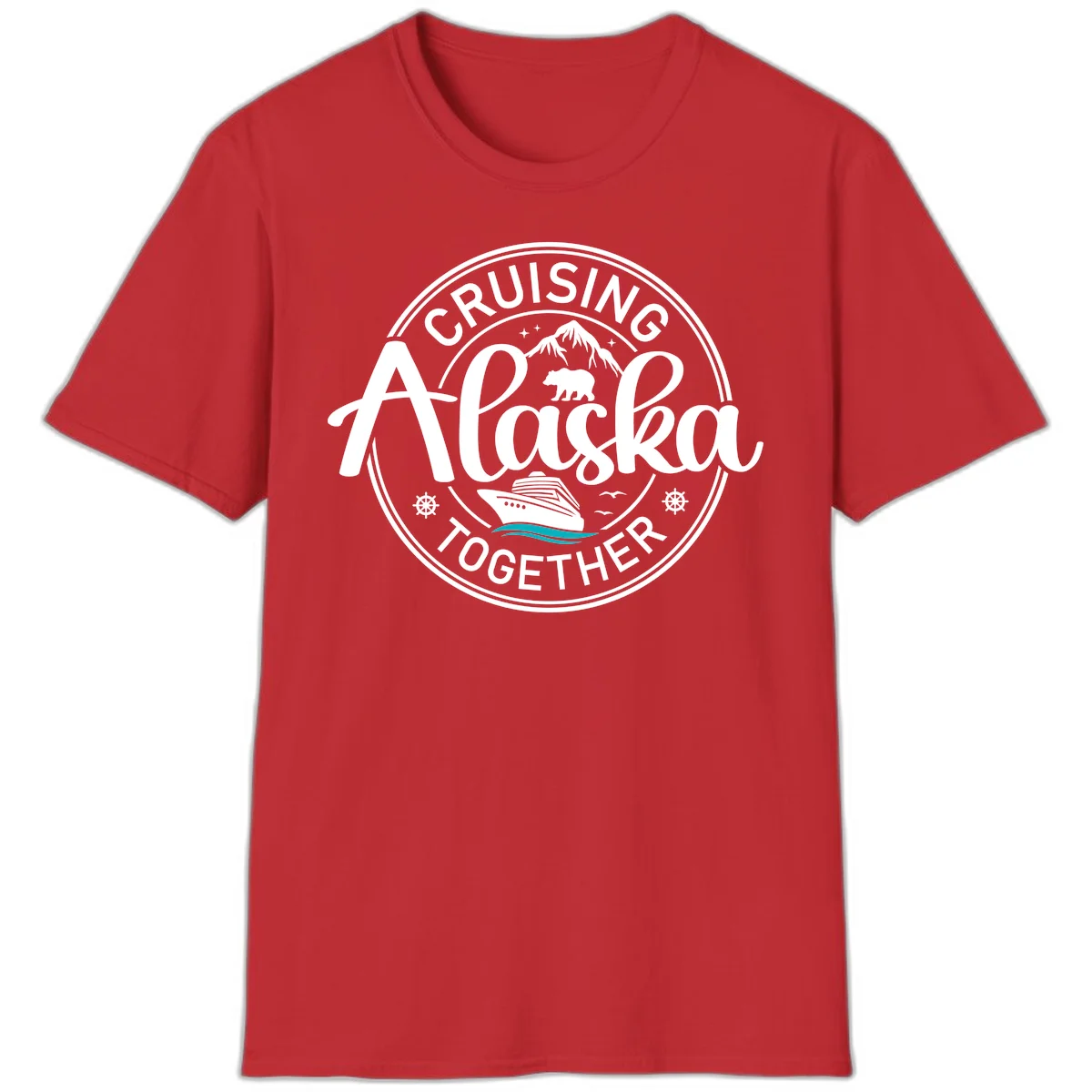 Cruising Alaska Together T-Shirt in Red