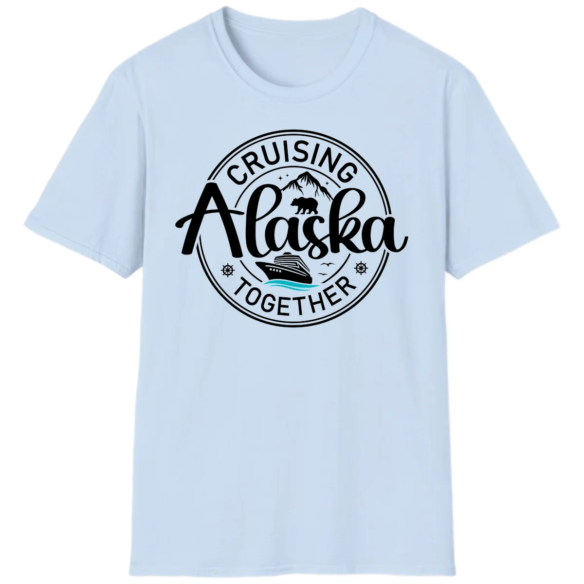 Cruising Alaska Together T-Shirt in Light Blue