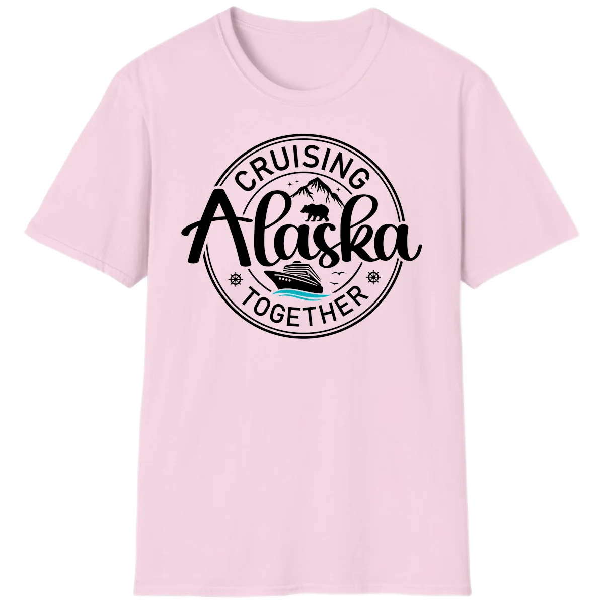 Cruising Alaska Together T-Shirt in Light Pink