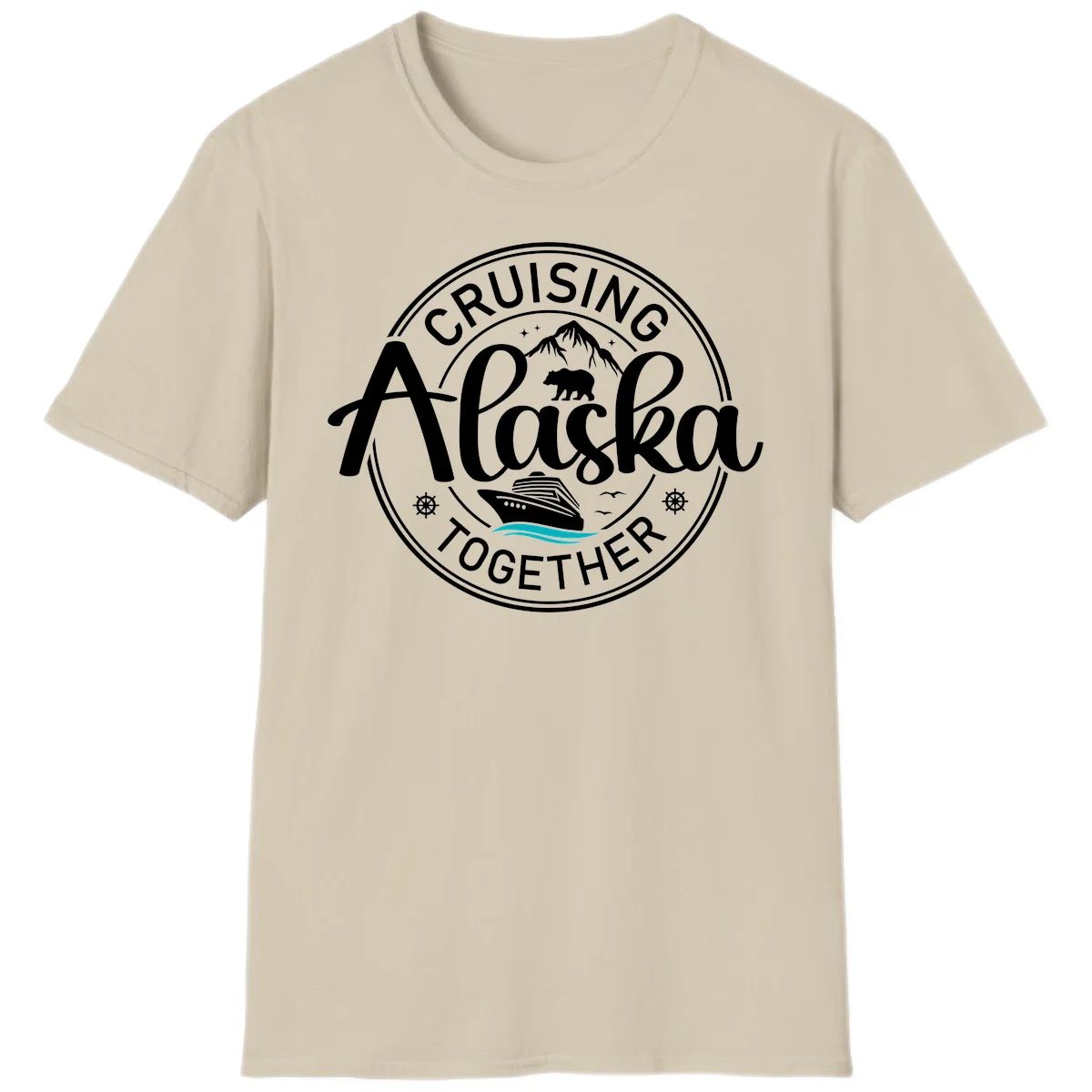 Cruising Alaska Together T-Shirt in Sand