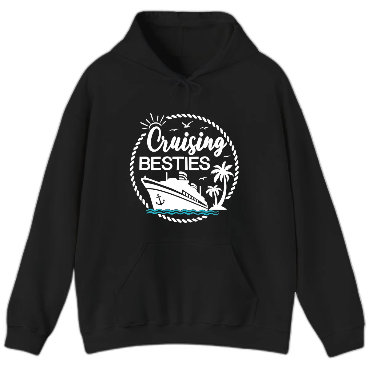 Cruising Besties Hoodie in Black