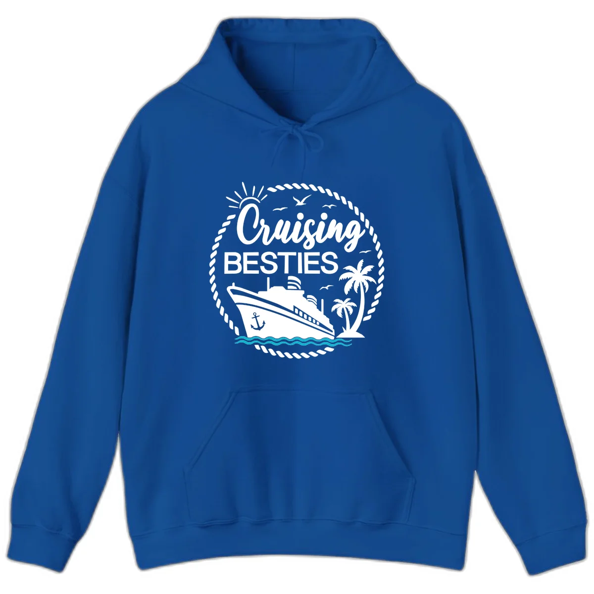 Cruising Besties Hoodie in Royal