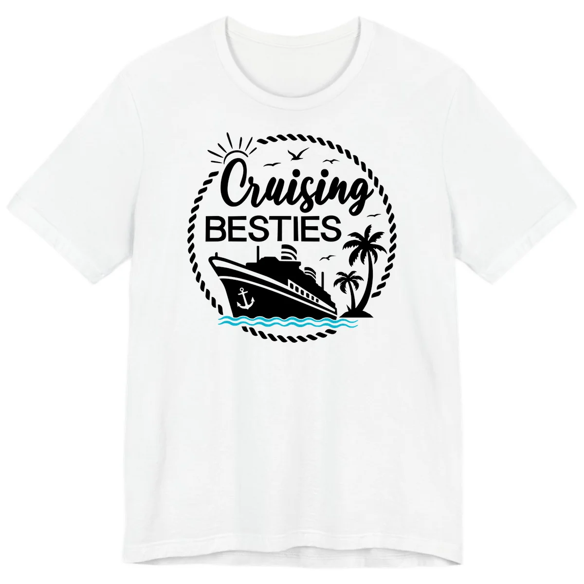 Cruising Besties Premium T-Shirt in White
