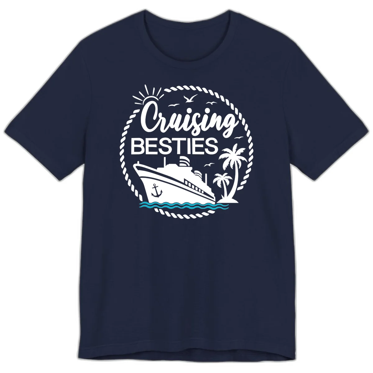 Cruising Besties Premium T-Shirt in Navy
