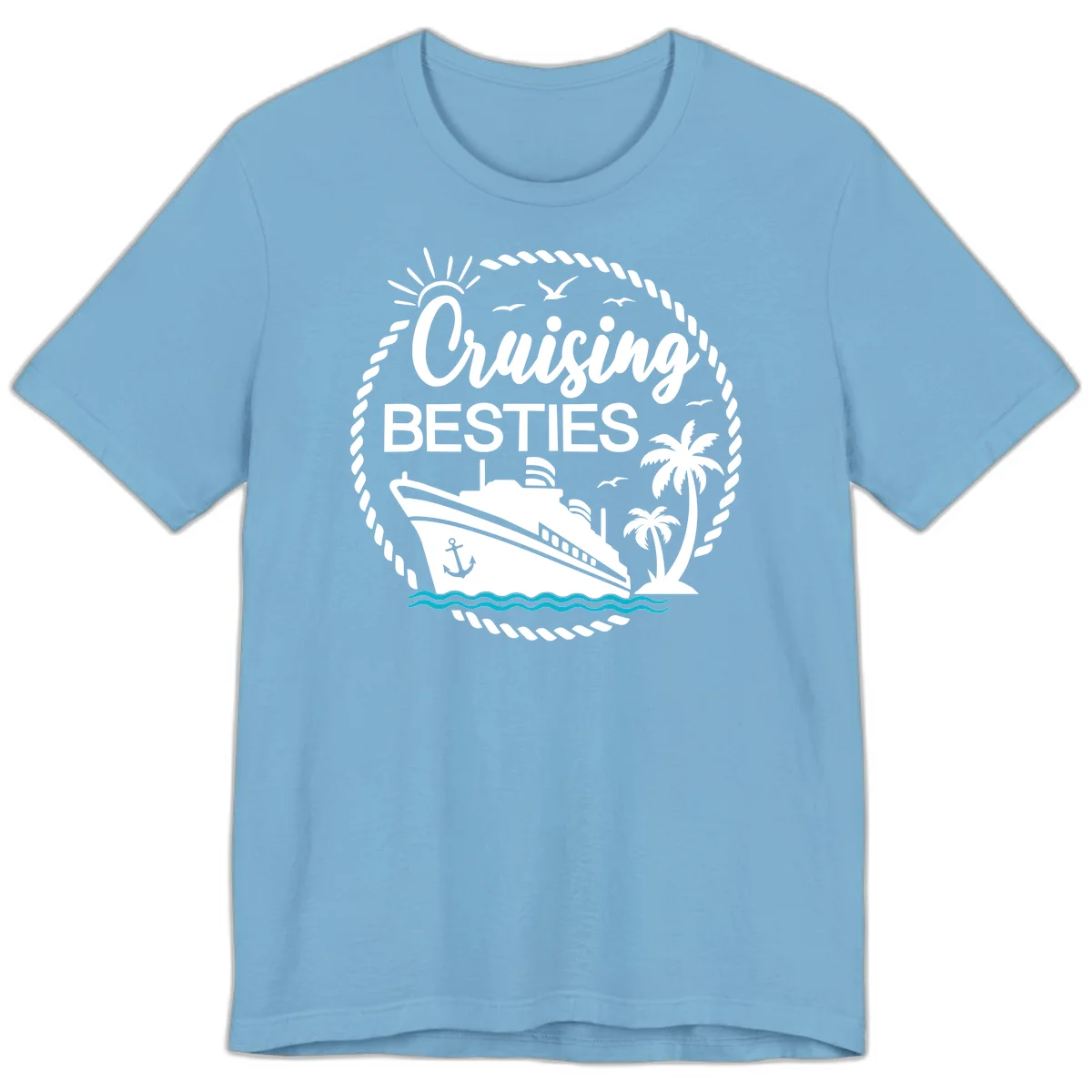 Cruising Besties Premium T-Shirt in Ocean Blue