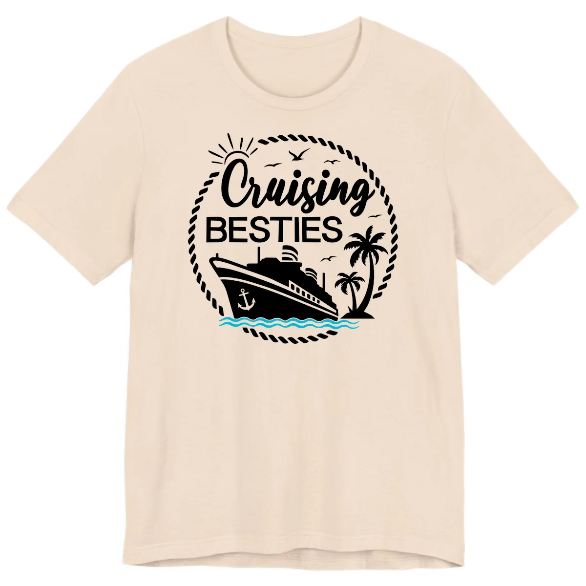 Cruising Besties Premium T-Shirt in Soft Cream