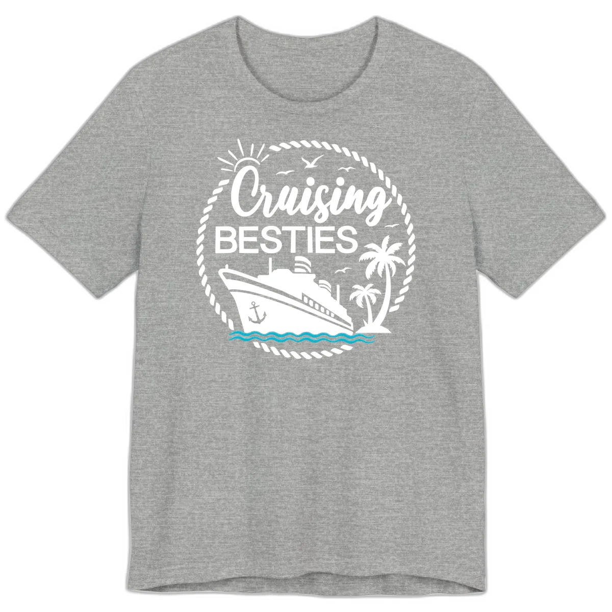 Cruising Besties Premium T-Shirt in Athletic Heather