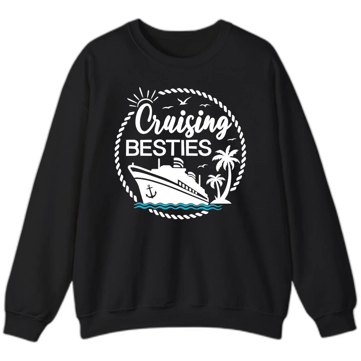 Cruising Besties Sweatshirt in Black