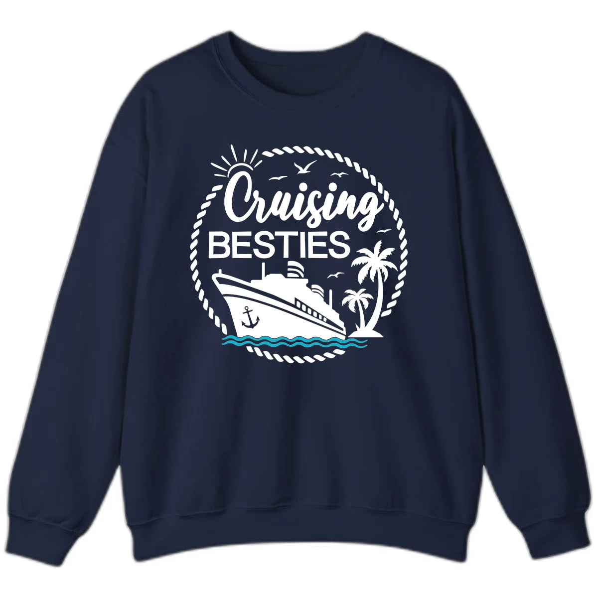 Cruising Besties Sweatshirt in Navy
