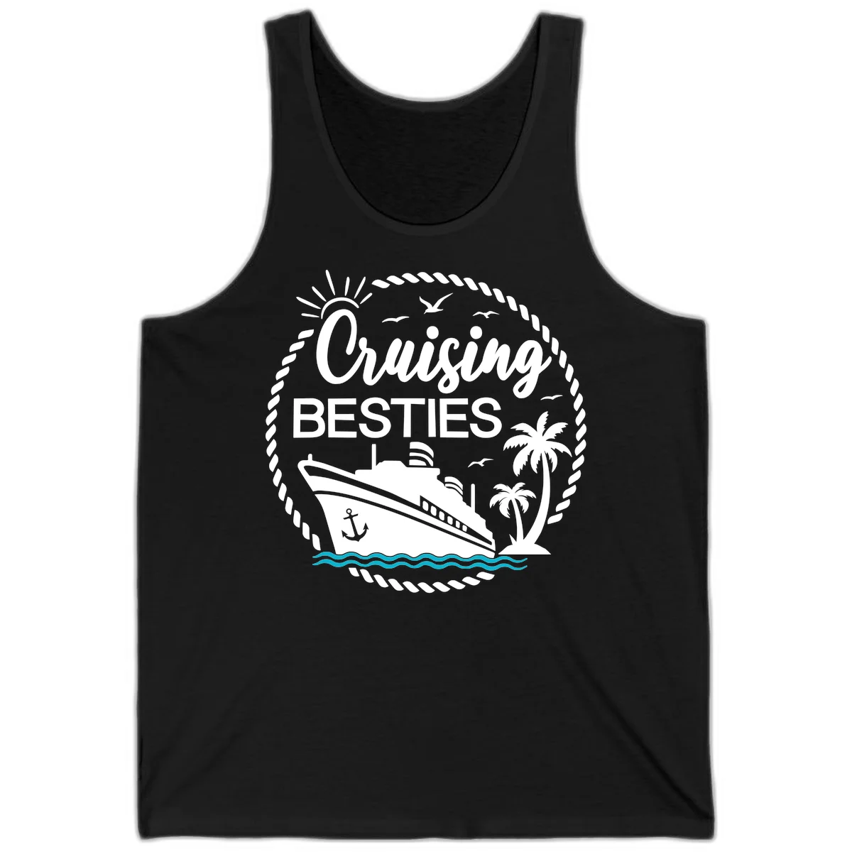 Cruising Besties Tank in Black