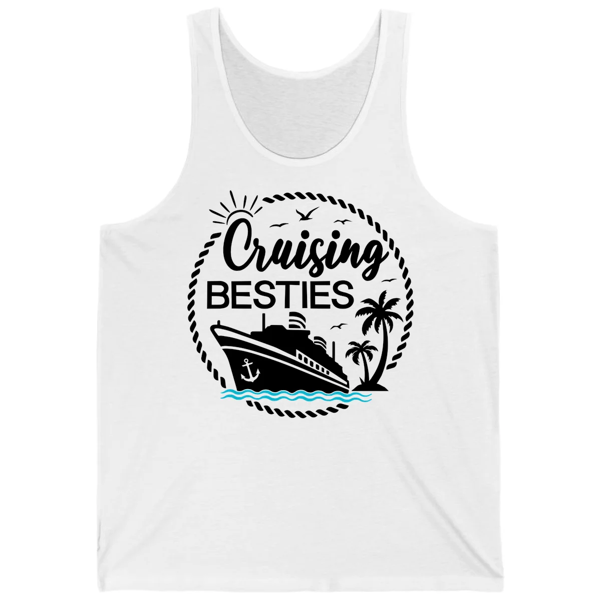 Cruising Besties Tank in White