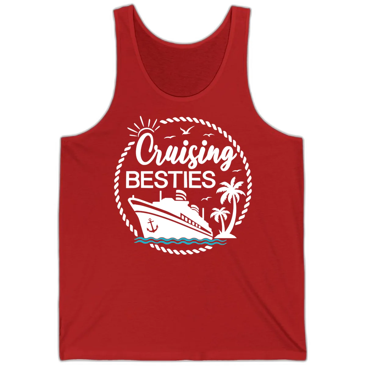 Cruising Besties Tank in Red