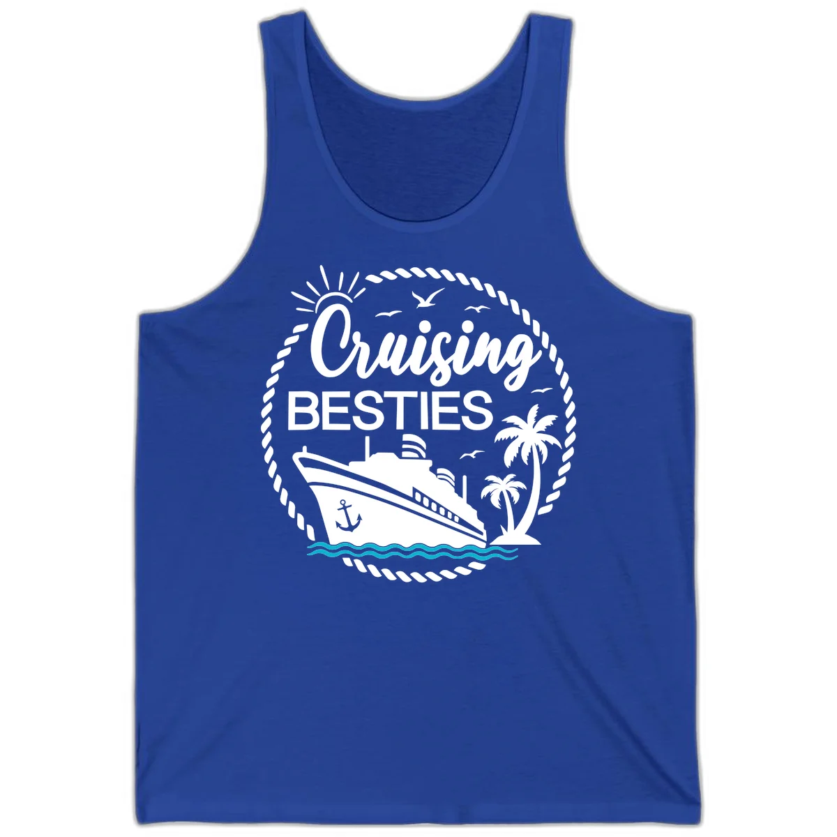 Cruising Besties Tank in True Royal