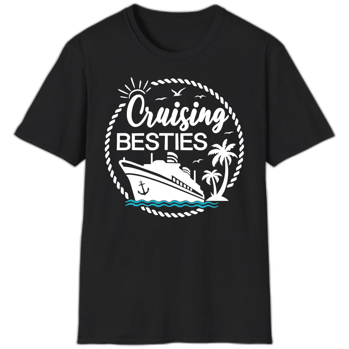 Cruising Besties T-Shirt in Black