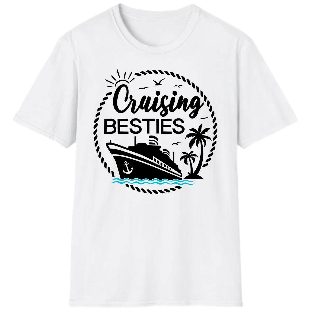 Cruising Besties T-Shirt in White