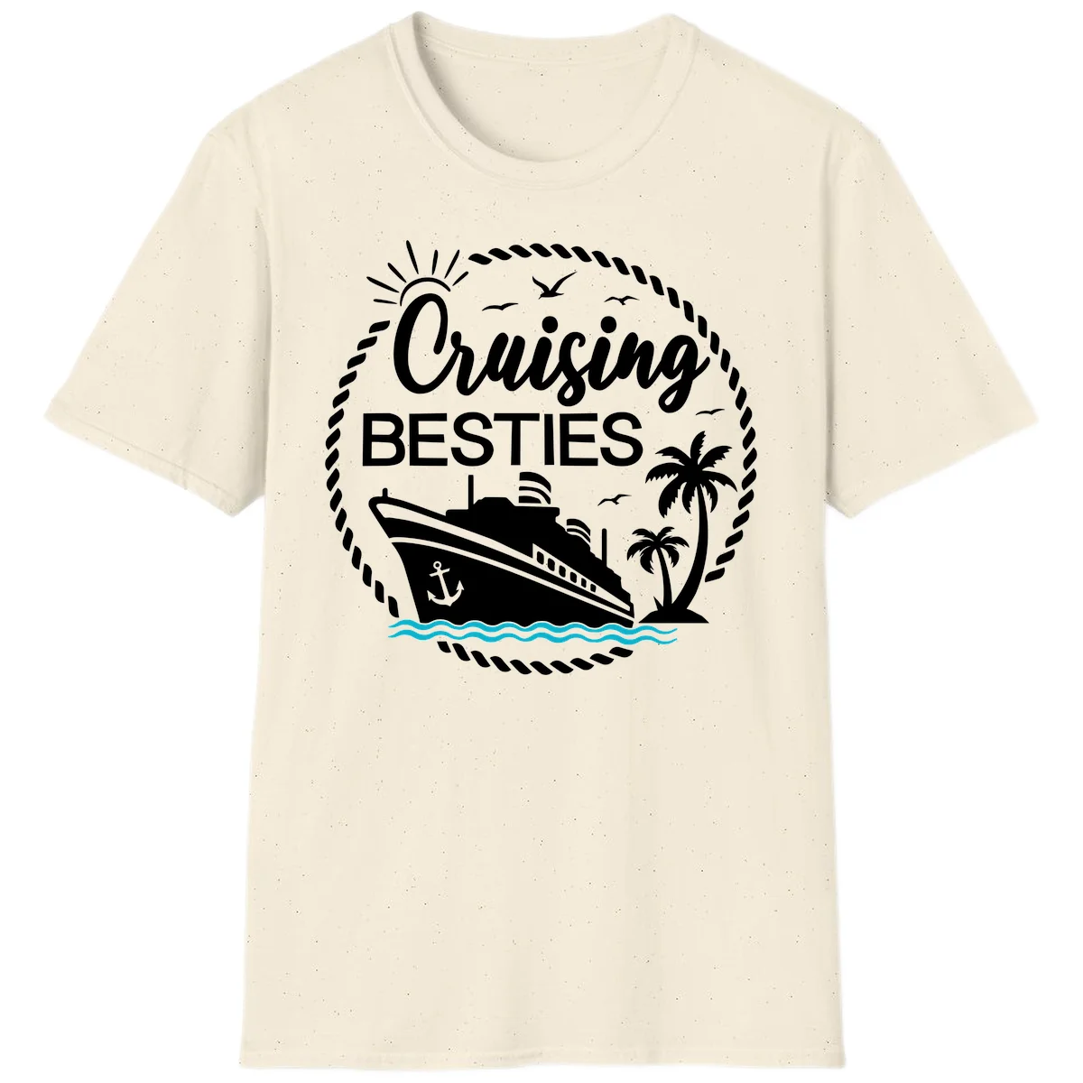 Cruising Besties T-Shirt in Natural