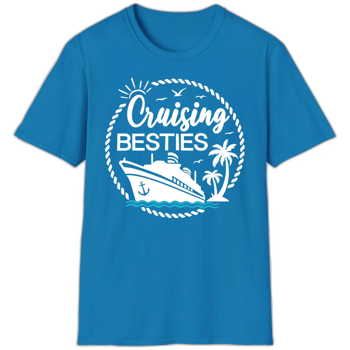 Cruising Besties T-Shirt in Sapphire