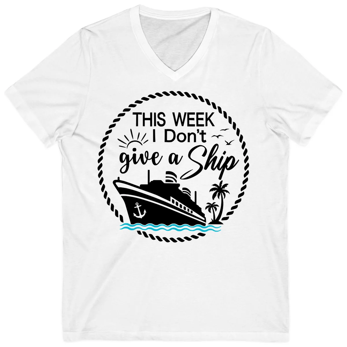 This Week I Don't Give A Ship V-Neck in White