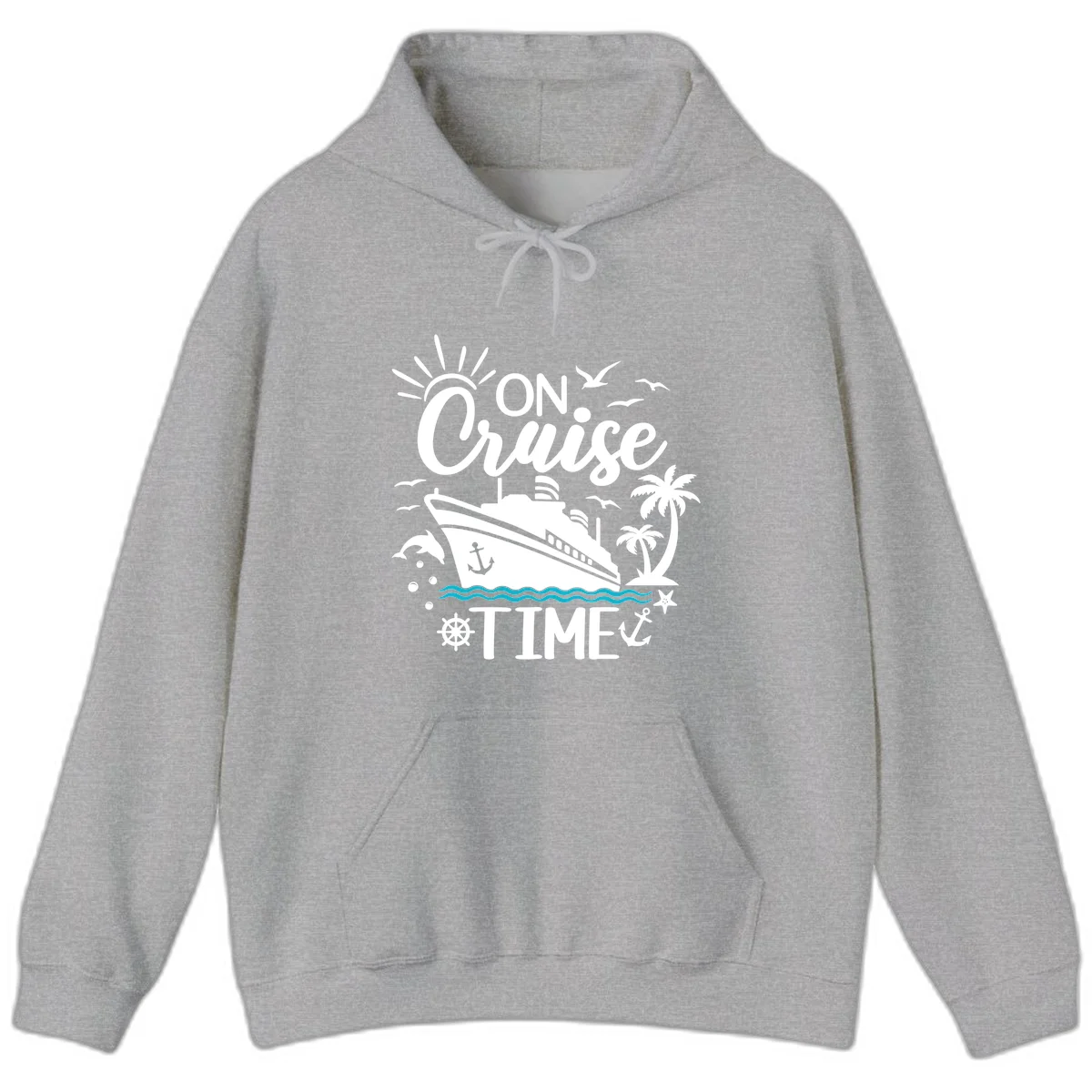 On Cruise Time Hoodie for Nautical Vacation in Sport Grey