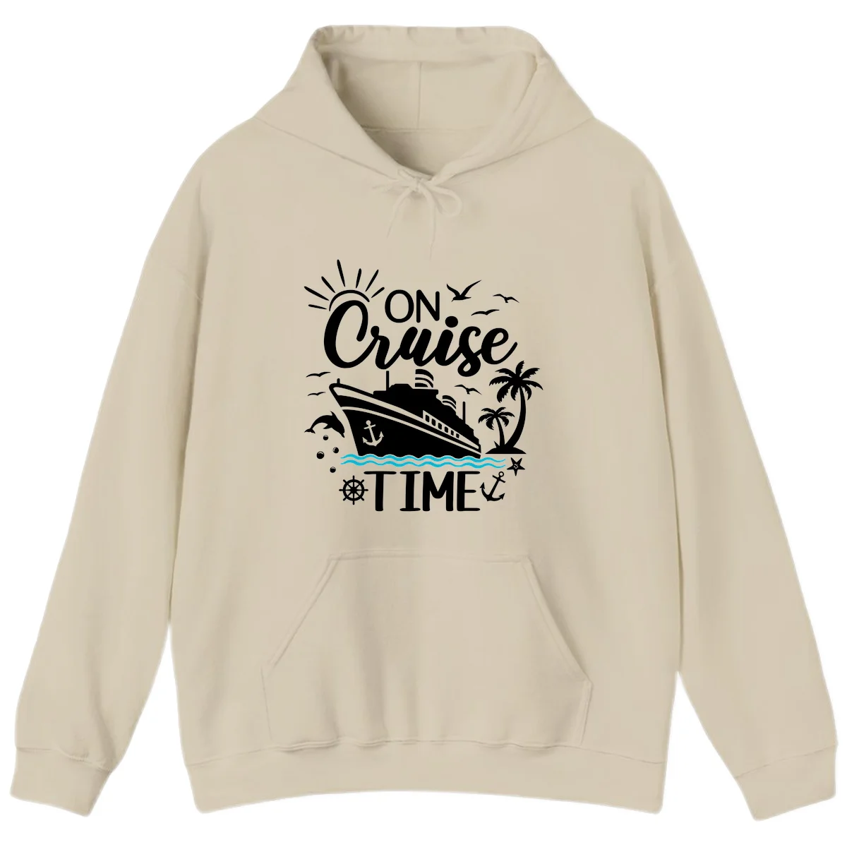 On Cruise Time Hoodie for Nautical Vacation in Sand