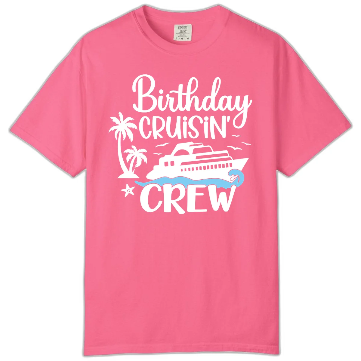 Birthday Cruisin' Crew Comfort Color T-Shirt in Crunchberry